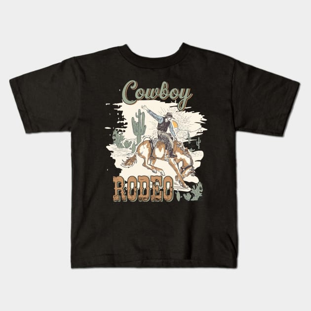 Cowboy Rodeo Country Music Lover Gift For Men Women Kids T-Shirt by tearbytea